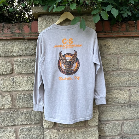 Vintage 1995 Harley Davidson Long Sleeve Shirt, Size Medium - Picture 6 of 10